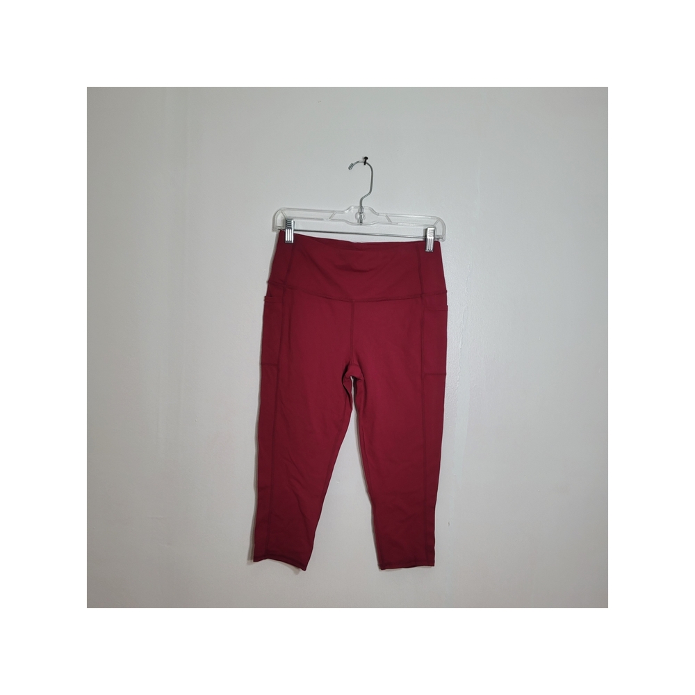 Skechers Red Womens Athletic High Waisted Leggings Size Medium